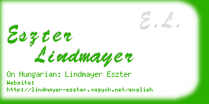 eszter lindmayer business card